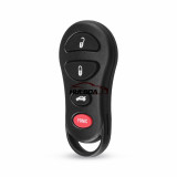 For Chrysler 3+1 Button remote key blank with red panic