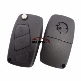 For Fiat 3 button flip remote key blank (Black Color)