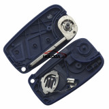 For Fiat 2 button remtoe key blank with special battery clamp Blue color
