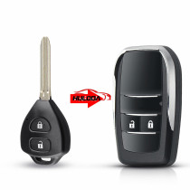 For Toyota 2 Buttons remote key for Corolla RAV4  Modified Flip Folding Remote Blank Key Shell with TOY43  key blade New Arrival 2019