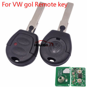 For Original VW 2 button remote key  for golf car ID48 Chips  433MHZ with logo
