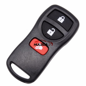 For Nissan 3 button remote key shell with rubber pad