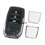 For Toyota Fortuner Prado Camry Rav4 Highlander Crown Smart  Keyless Case Housing 3 Buttons Remote Key Fob Shell,(with 2 logo buttons)