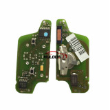 For Citroen  original 2 Button Flip Remote Key with 433mhz  (battery on PCB) with ASK model  with 46 PCF7941chip with VA2 and HU83 blade , please choose the key shell