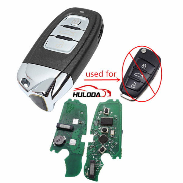 For Audi Keyless MQB 3B flip remote key with ID48 chip-434mhz ASK model,Modified as Lamborghini