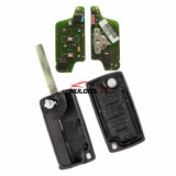 For  Citroen original 3 Button Flip  Remote Key with 46 chip PCF7941chip ASK model  with VA2 and HU83 blade, trunk button , please choose the key shell