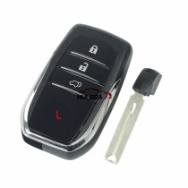 For Toyota Fortuner Prado Camry Rav4 Highlander Crown Smart  Keyless Case Housing 3 Buttons SUV Remote Key Fob Shell