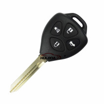 For Toyota 4 button remote key balnk with Toy47 blade with logo