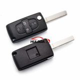 For Peugeot original 4Button Flip Remote Key 433mhz ， (After April 2011 year) (battery on PCB) with 46 chip FSK model with VA2 and HU83 blade , please choose the key shell