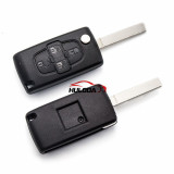 For  Citroen  original 4Button Flip Remote Key 433mhz， (After April 2011 year) (battery on PCB) with 46 chip FSK model with VA2 and HU83 blade , please choose the key shell