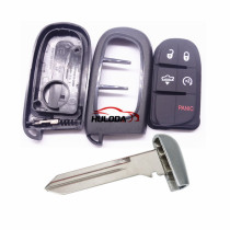 For Chrysler 4+1 button  remote key shell with blade