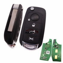 For  Original  Fiat Egea 500X tipo 4 button Flip remote key 4A HITAG AES 433mhz SIP22 blade