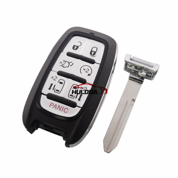 For Chrysler 6+1 button flip remote key blank  with Emergency Key Blade