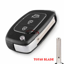 For Hyundai i20 3 button remote key with ID46 chip & 433mhz