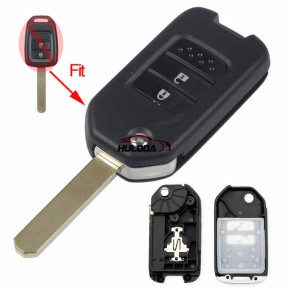 For Honda 2 Buttons Modified Flip Remote Key Shell  FIT XRV VEZEL CITY JAZZ CIVIC HRV  Folding Key