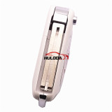 For Hyundai  3 button flip remote key blank with HY22 Blade  White color