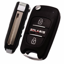 For Hyundai  SOLARIS  3 button flip key blank