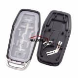 For Ford 4+1 button remote key shell with Hu101 key blade For Ford Mustang Edge Explorer Fusion Mondeo Kuka without logo