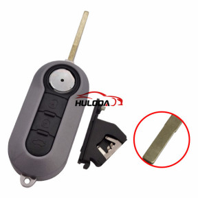 For Fiat 3 button remote key blank grey color
