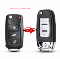 For VW  3 Buttons Modified Folding Flip Remote Car Key Shell ，for VOLKSWFor VW  3 Buttons Modified Folding Flip Remote Car Key Shell