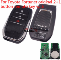 Original For Toyota  Huilux 2+1 button remote key  with Toyota H chip 315mhz
