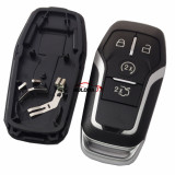 For Ford 4 button remote key shell with Hu101 key blade For Ford Mustang Edge Explorer Fusion Mondeo Kuka without logo