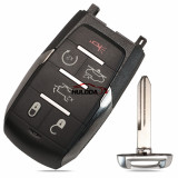 5+1 Button Remote Car Key Shell, For Chrysler Sebring For Dodge Avenger Nitro For Jeep Smart Key Fob, Uncut Blade