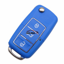 For VW 3 button  waterproof  remote key blank with Blue color,used for VW Seat ,Skoda, Jetta, Golf, Passat, Beetle, Polo, Bora, Octavia