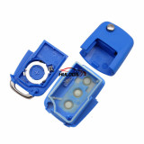 For VW 3 button  waterproof  remote key blank with Blue color,used for VW Seat ,Skoda, Jetta, Golf, Passat, Beetle, Polo, Bora, Octavia