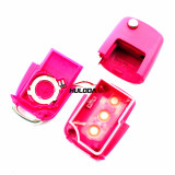 For VW 3 button  waterproof  remote key blank with Pink color,used for VW Seat ,Skoda, Jetta, Golf, Passat, Beetle, Polo, Bora, Octavia