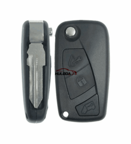 For Fiat 3 button flip remote key blank with GT15R  blade