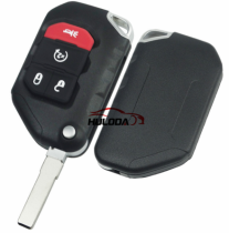 For Jeep Wrangler Remote key 3+1 Button Folding Remote Key SIP22 balde ASK 433MHz PCF7939M / HITAG AES / 4A CHIP FCC ID:OHT1130261 OE #:68416784AA