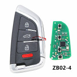 For BMW style ZB02 3+1 button remote key For KD300,KD900,URG200,mini KD and KD-X2 generate new keys ,For produce any model  remote