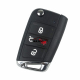 For VW golf 3 button remote key blank with HU66 blade