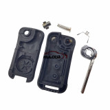 For Porshe Cayenne 2 button flip remote  key blank（Drill buckle, can fix the front and rear shell)