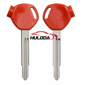 For Honda-Motor bike key blank red colour with left blade