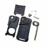 For Porshe Cayenne 3 button flip remote  key blank （Drill buckle, can fix the front and rear shell)