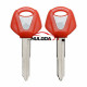 For yamaha motorcycle transponder key blank (red colour) with left blade