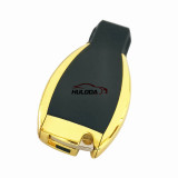 For Benz BGA 3 button remote  key blank，The metal part is golden
