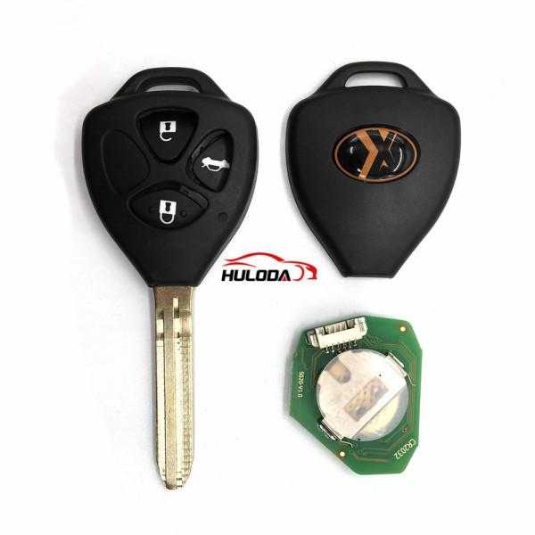 Xhorse VVDI2 Universal Remote Key 3 Buttons XKTO03EN Wired  for Toyota Style