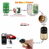 Xhorse XKXH02EN Universal Remote Key 4 Buttons Golden Style English Version for VVDI Key Tool