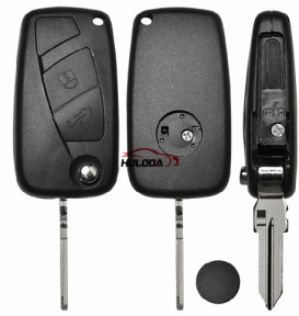 For Fiat 2 button flip remote key blank with GT15R  blade