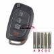 For Hyundai 3+1 button remote key blank with 5 kinds blade，please choose the blade