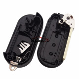 Fiat 3 button remote key blank with Sip22 blade black color,  The logo position is bright