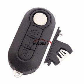 Fiat 3 button remote key blank with Sip22 blade black color,  The logo position is bright