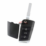 For VW 3 button remote key shell with HU66 blade