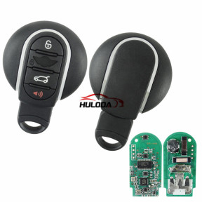 For BMW mini cooper 4 button keyless remote key with 433mhz with PCF7953P Chip Aftermarket PCB and genuine cover