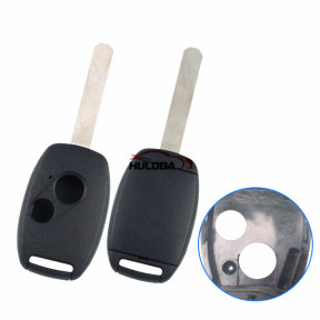 Enhanced version forHonda 2 button remote key blank with HON66 blade  (with chip groove place)