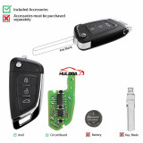 XHORSE XKKF03EN Universal Remote Car Key Fob Knife Style with 3 Buttons for VVDI Key Tool