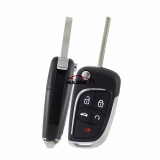 For Chevrolet 4+1 button modified folding remote control key shell with hu100 blade